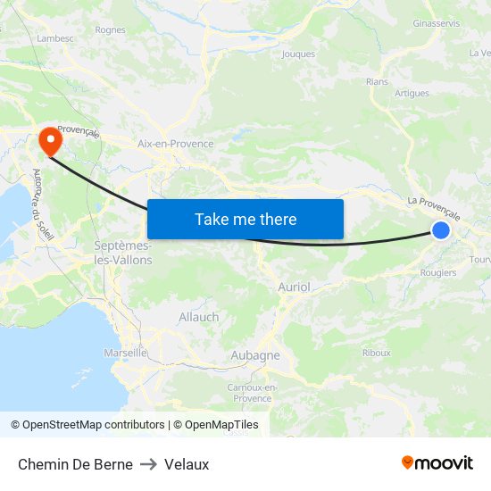 Chemin De Berne to Velaux map