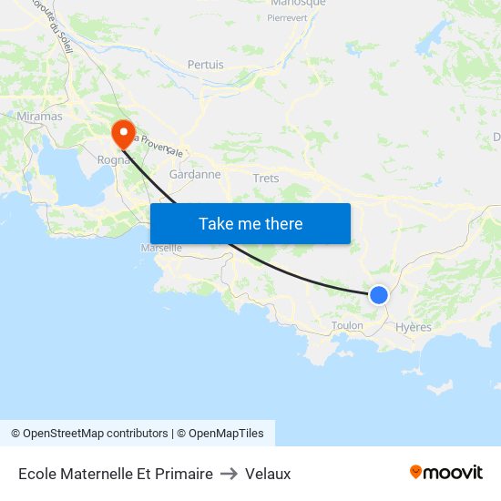 Ecole Maternelle Et Primaire to Velaux map