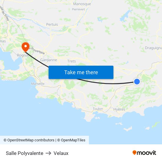 Salle Polyvalente to Velaux map