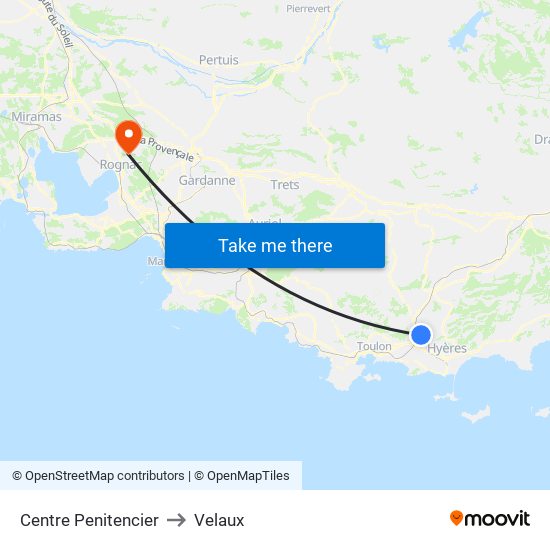 Centre Penitencier to Velaux map