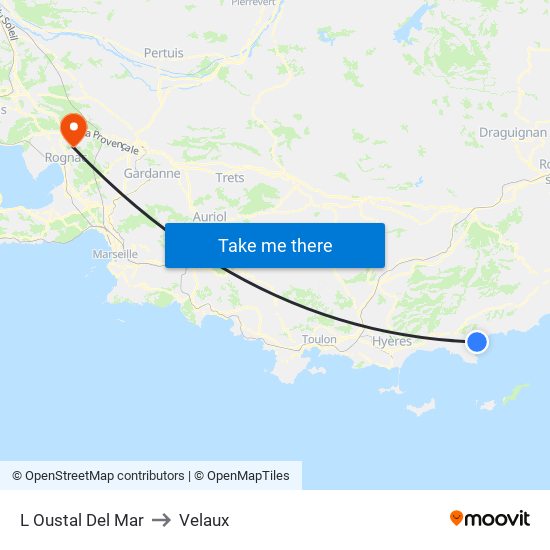 L Oustal Del Mar to Velaux map