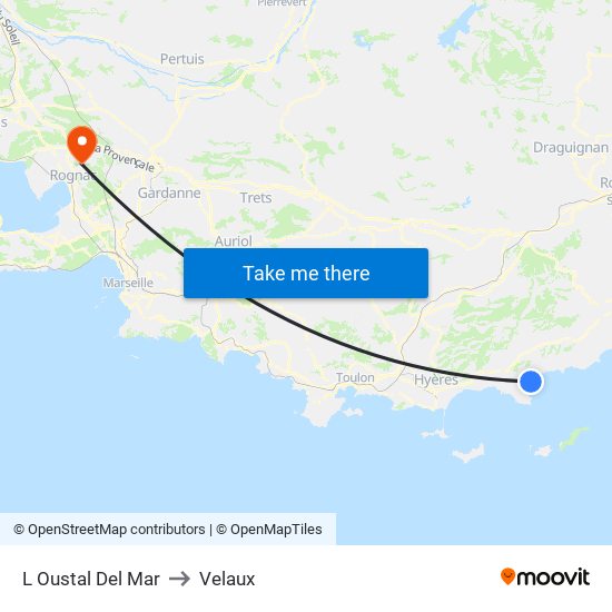 L Oustal Del Mar to Velaux map