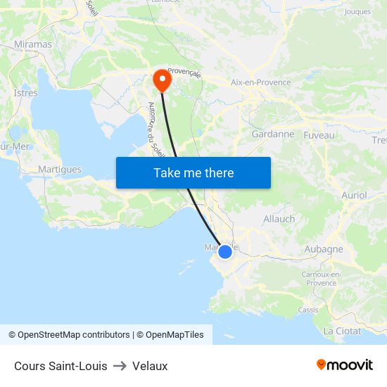 Cours Saint-Louis to Velaux map
