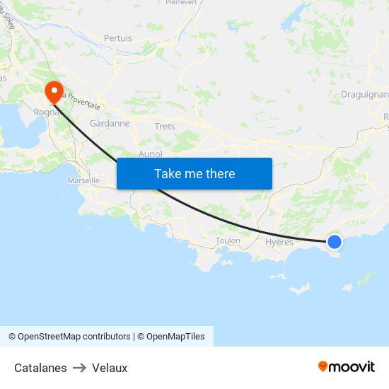 Catalanes to Velaux map