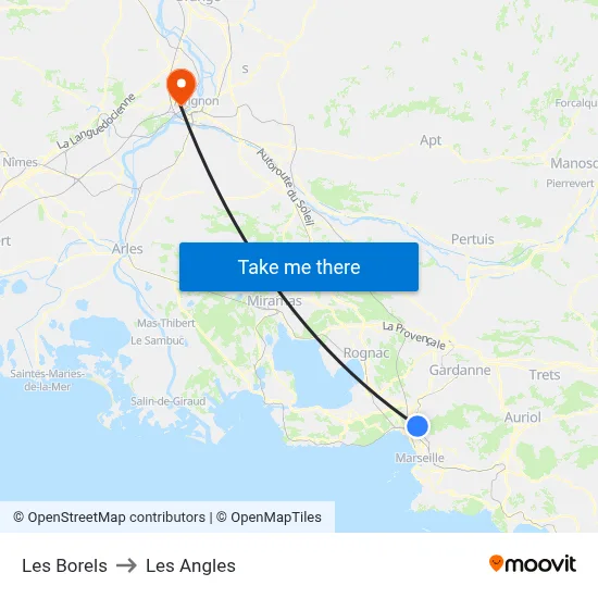 Les Borels to Les Angles map