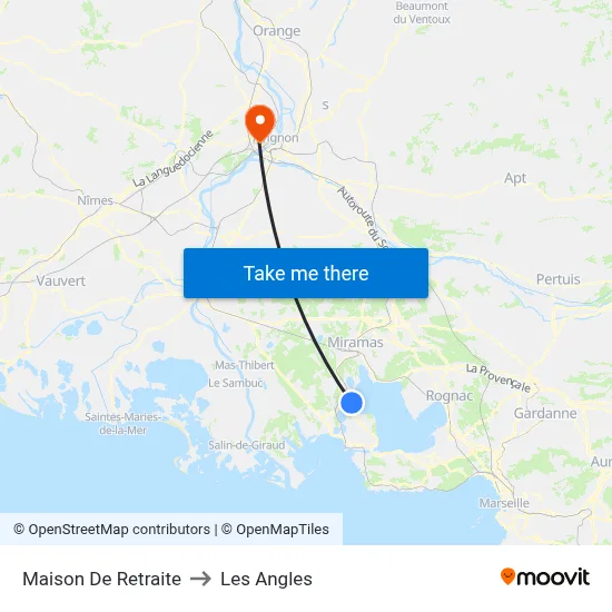 Maison De Retraite to Les Angles map