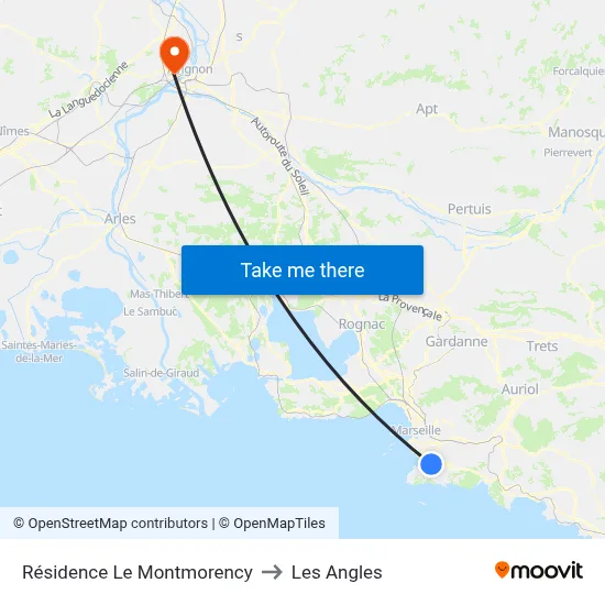Résidence Le Montmorency to Les Angles map
