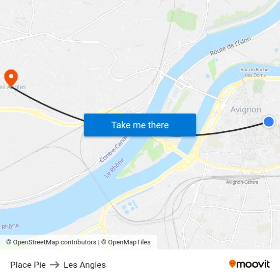 Place Pie to Les Angles map