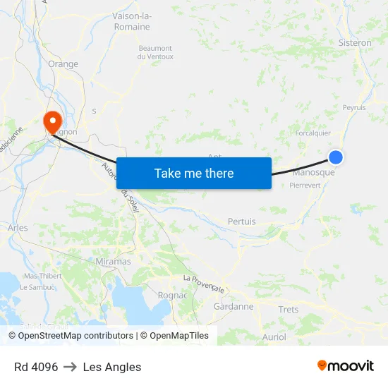 Rd 4096 to Les Angles map