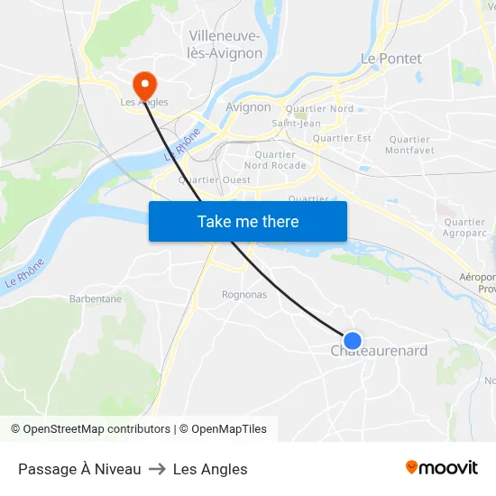Passage À Niveau to Les Angles map
