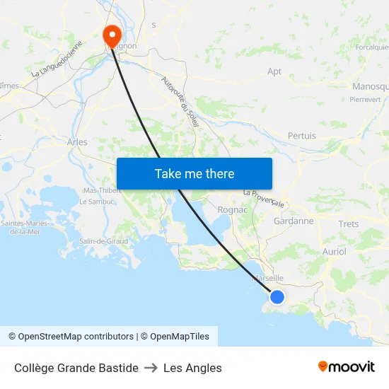 Collège Grande Bastide to Les Angles map