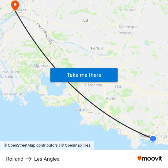 Rolland to Les Angles map