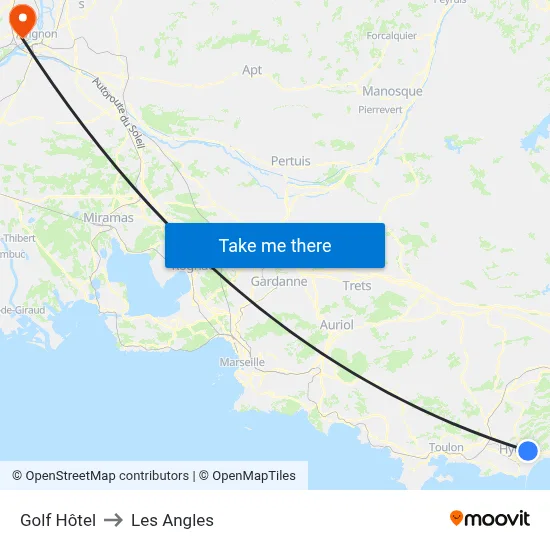 Golf Hôtel to Les Angles map
