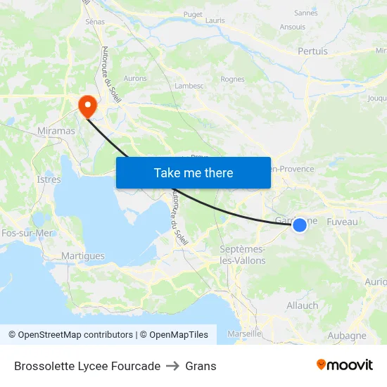 Brossolette Lycee Fourcade to Grans map