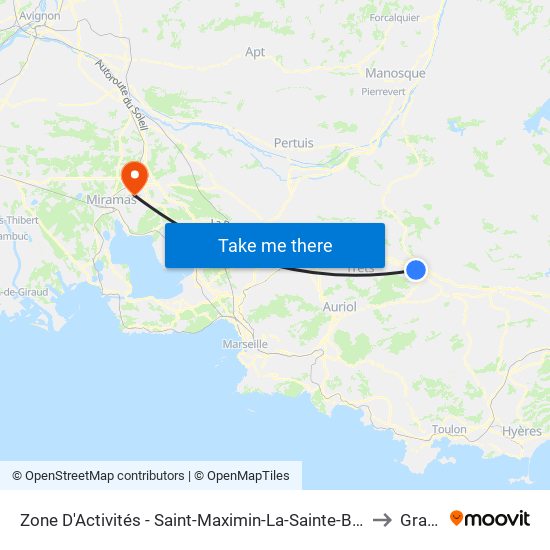 Zone D'Activités - Saint-Maximin-La-Sainte-Baume to Grans map