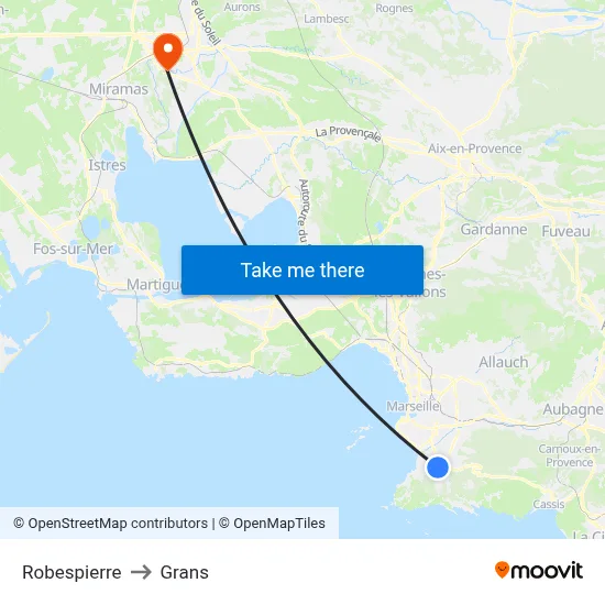 Robespierre to Grans map