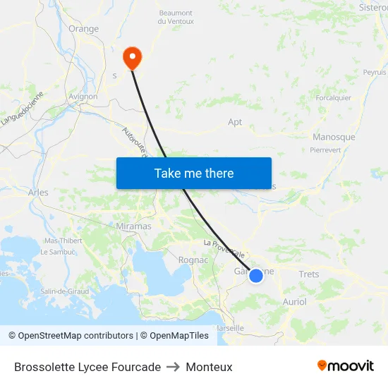 Brossolette Lycee Fourcade to Monteux map