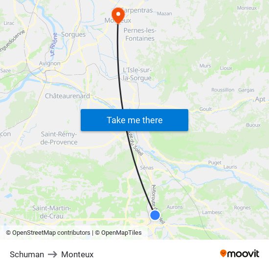 Schuman to Monteux map