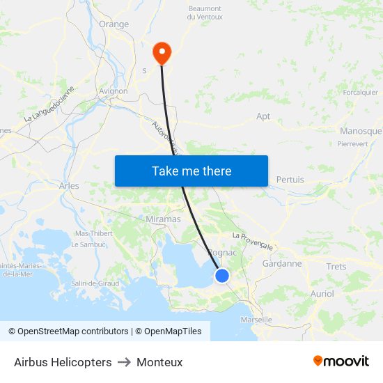 Airbus Helicopters to Monteux map