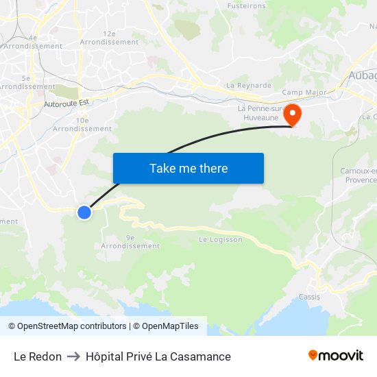 Le Redon to Hôpital Privé La Casamance map