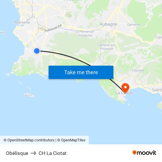 Obélisque to CH La Ciotat map