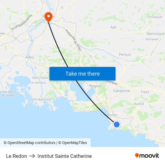 Le Redon to Institut Sainte Catherine map