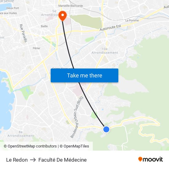 Le Redon to Faculté De Médecine map