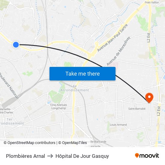 Plombières Arnal to Hôpital De Jour Gasquy map