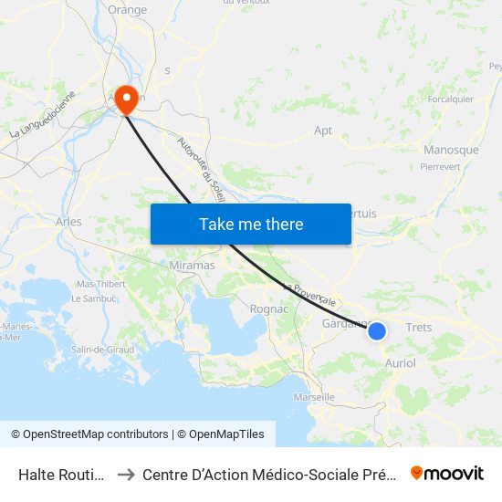 Halte Routière to Centre D’Action Médico-Sociale Précoce map