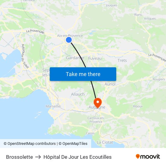 Brossolette to Hôpital De Jour Les Ecoutilles map