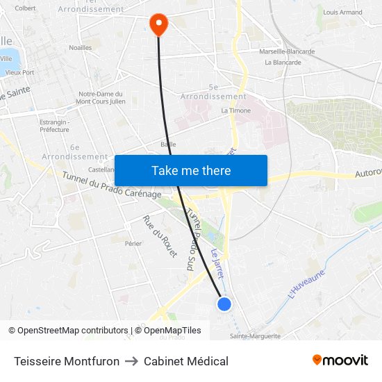 Teisseire Montfuron to Cabinet Médical map