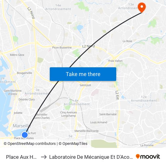 Place Aux Huiles to Laboratoire De Mécanique Et D'Acoustique map