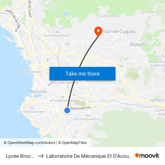 Lycée Brochier to Laboratoire De Mécanique Et D'Acoustique map