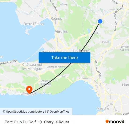 Parc Club Du Golf to Carry-le-Rouet map