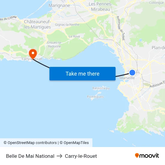 Belle De Mai National to Carry-le-Rouet map