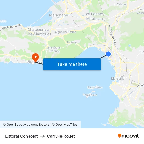 Littoral Consolat to Carry-le-Rouet map