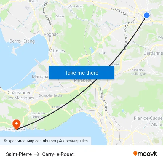 Saint-Pierre to Carry-le-Rouet map