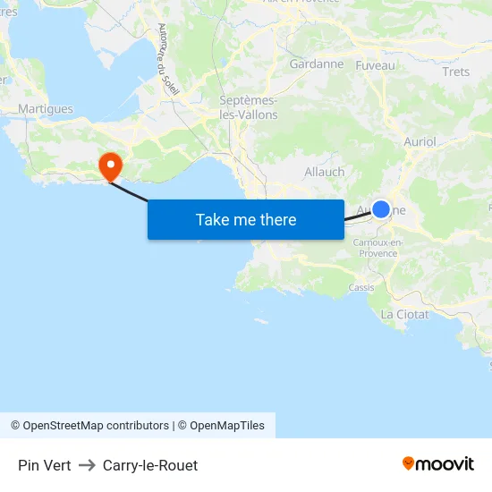 Pin Vert to Carry-le-Rouet map