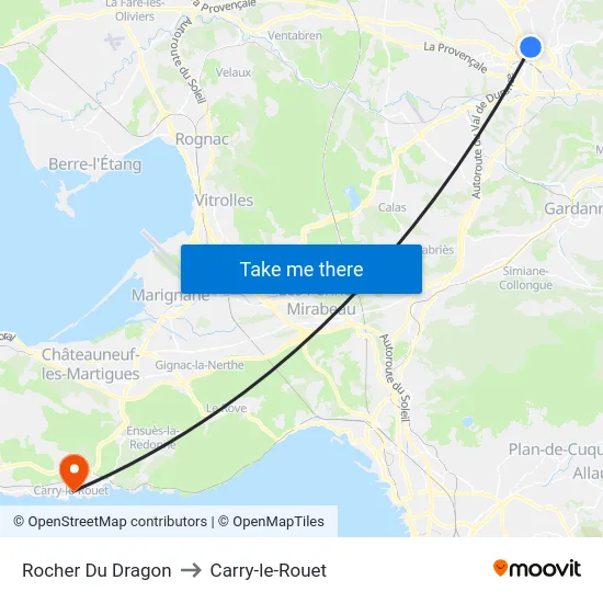 Rocher Du Dragon to Carry-le-Rouet map