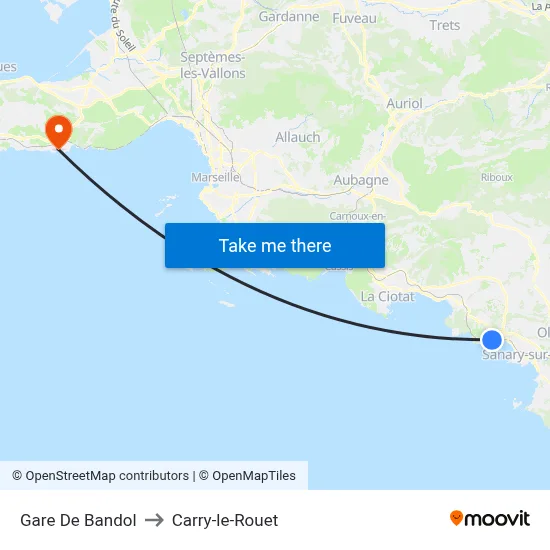 Gare De Bandol to Carry-le-Rouet map