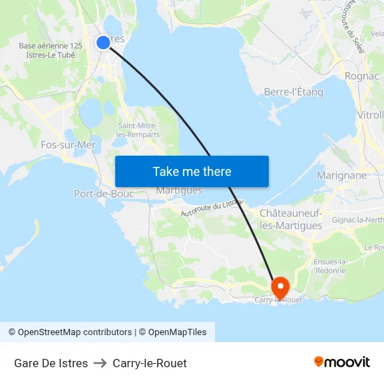 Gare De Istres to Carry-le-Rouet map