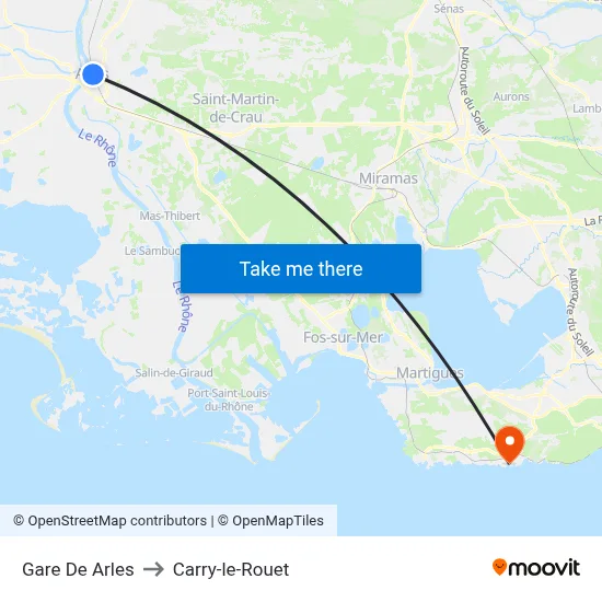 Gare De Arles to Carry-le-Rouet map