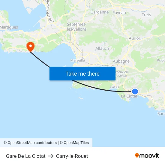Gare De La Ciotat to Carry-le-Rouet map