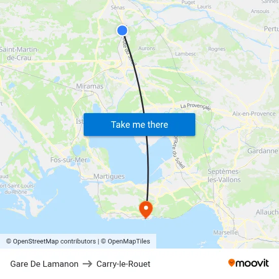 Gare De Lamanon to Carry-le-Rouet map