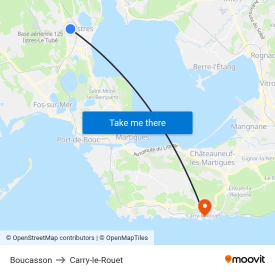 Boucasson to Carry-le-Rouet map