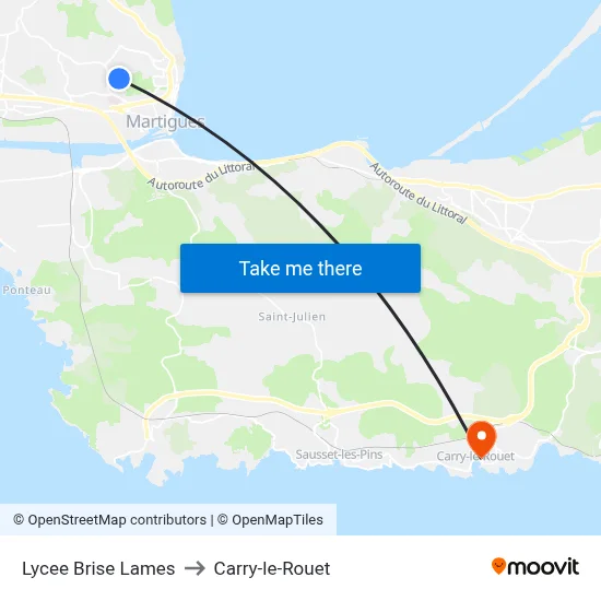 Lycee Brise Lames to Carry-le-Rouet map