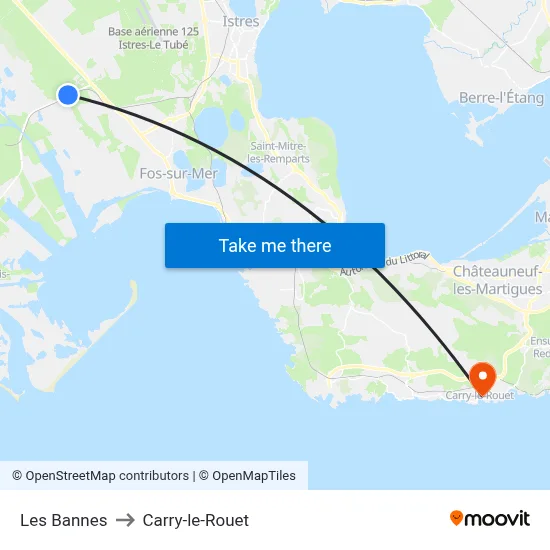 Les Bannes to Carry-le-Rouet map