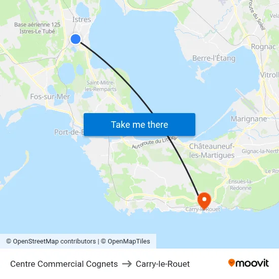 Centre Commercial Cognets to Carry-le-Rouet map