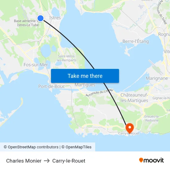 Charles Monier to Carry-le-Rouet map