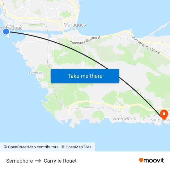 Semaphore to Carry-le-Rouet map